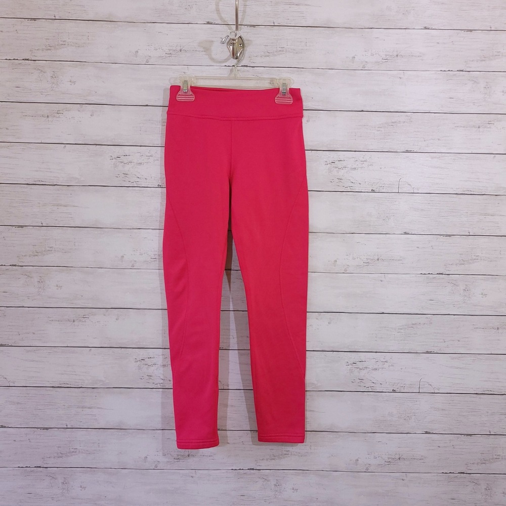 Obermeyer Youth Girls Pink Fleece Lined Base Layer Leggings Size M 8-10 Active